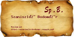 Szaniszló Bodomér névjegykártya